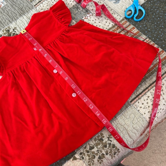 Vintage Tiny Tots Toddler Girl's Red Velour Embroidered Sweetheart Dress Size 2 - Picture 8 of 8